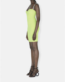 Globe Chain Wave Mini Dress | Lime