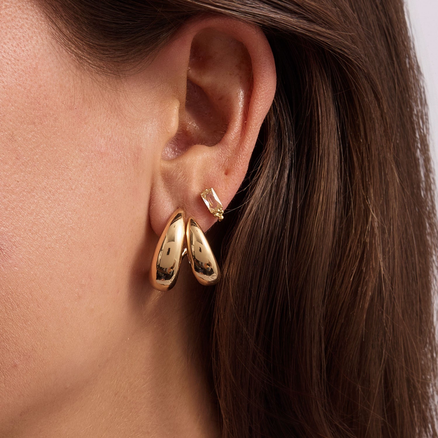 Canal Hoops | 14K Gold Plated Brass