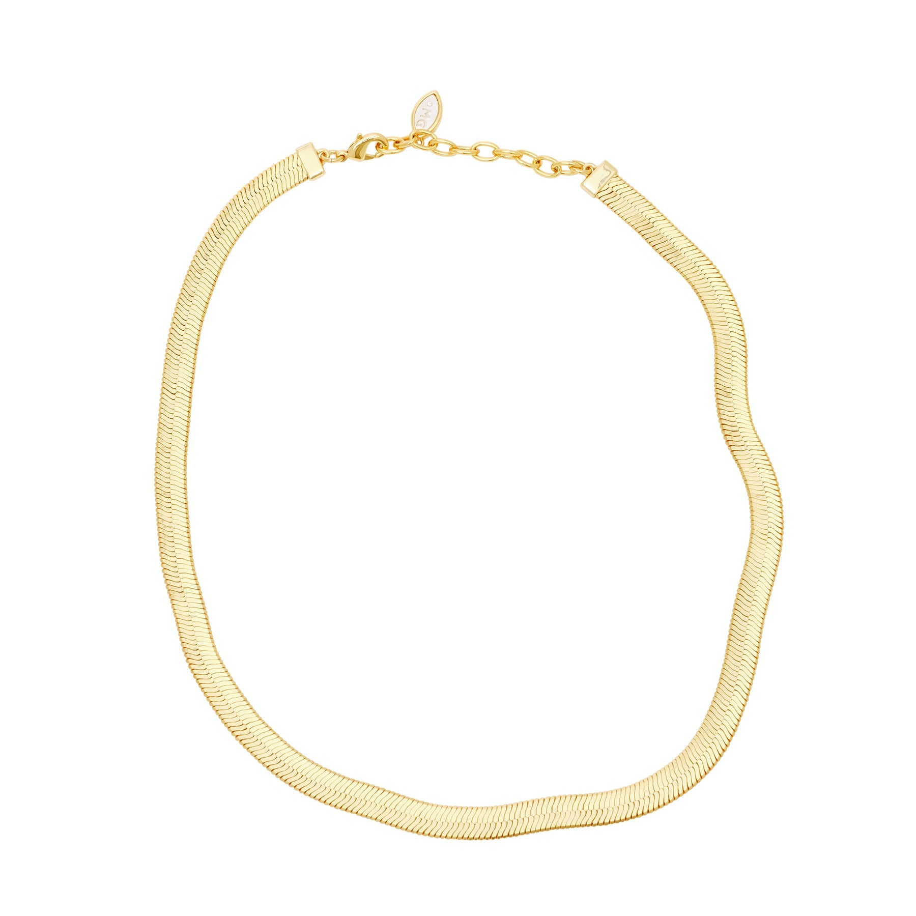 Herringbone Necklace | Herringbone | 14K Gold Plated Brass