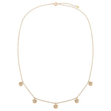  Diamond Dangling Bezel Necklace 14K - Adina's Jewels