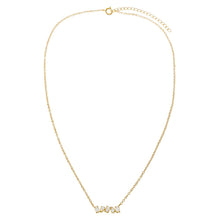  CZ Teardrop X Baguette Bezel Bar Necklace - Adina's Jewels