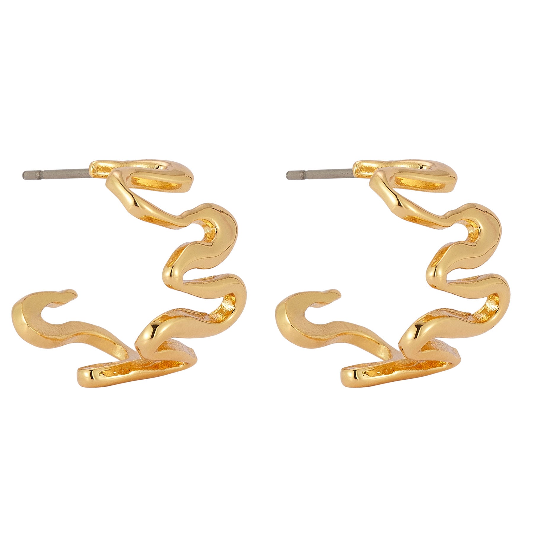 Martina Hoops | 14K Gold Plated Brass