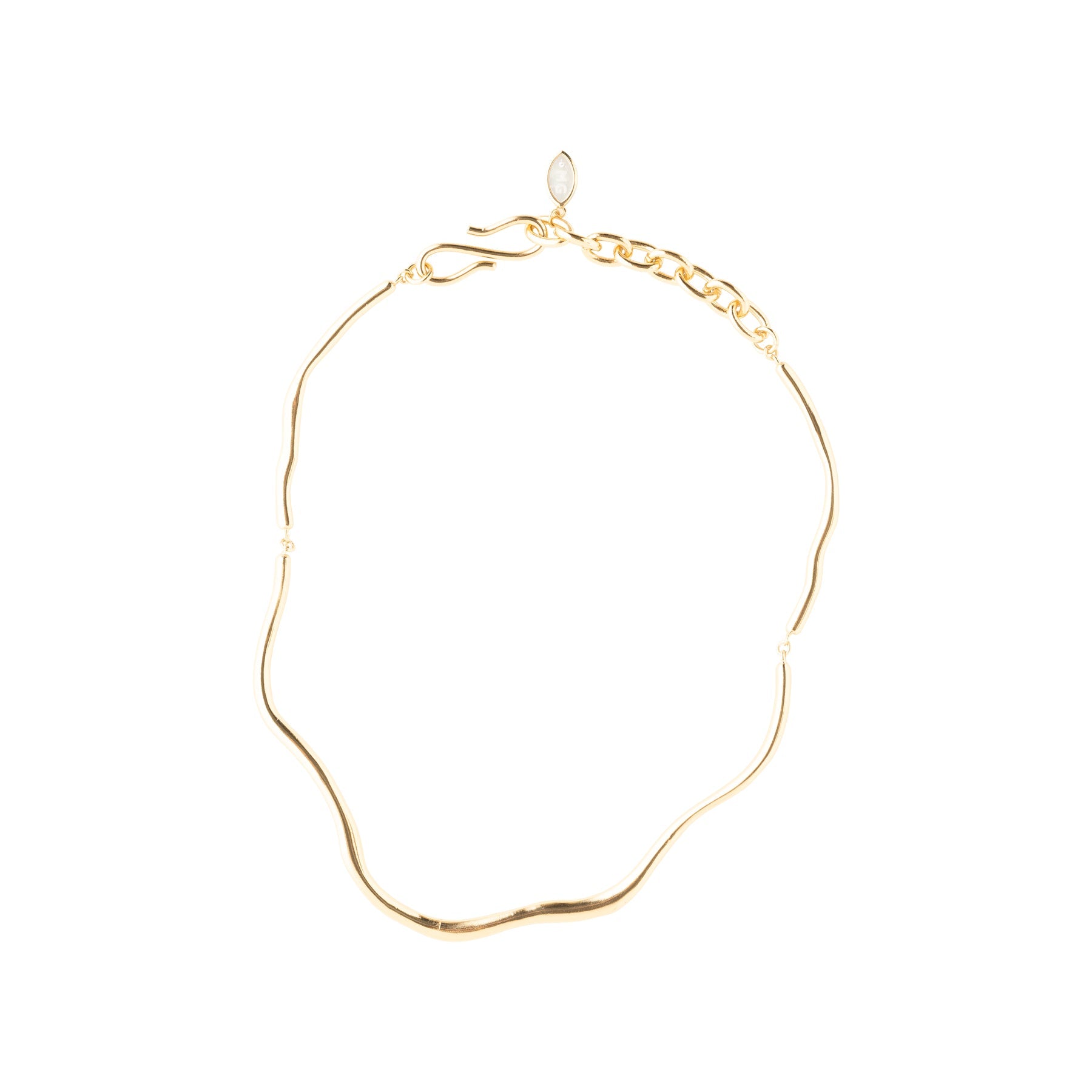 Crosby Necklace | Mother of Pearl | 14K Gold Plated Brass