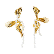 Rosalia Earrings | Freshwater Pearl | 14K Gold Plated Brass
