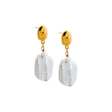 Pearl White Baroque Pearl Drop Earrings - Adina's Jewels