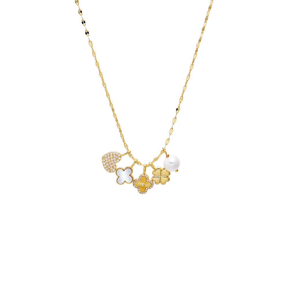 Gold Fun Charm Necklace Set - Adina's Jewels