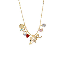 Multi-Color Charm Bar Necklace Set - Adina's Jewels