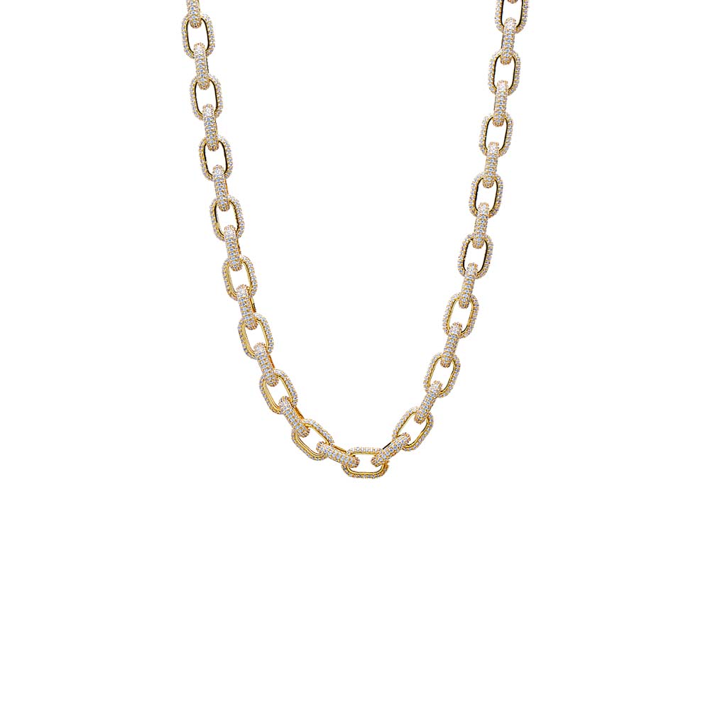 Gold CZ Twisted Rope Chain Necklace - Adina's Jewels