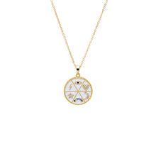 White Pave Multi Charm Coin Pendant Necklace - Adina's Jewels
