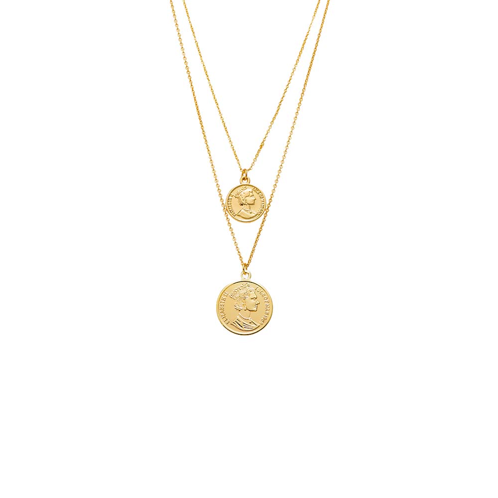 Lira Coin Pendant Necklace - Adina's Jewels