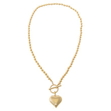 Beaded Heart Toggle Necklace - Adina's Jewels