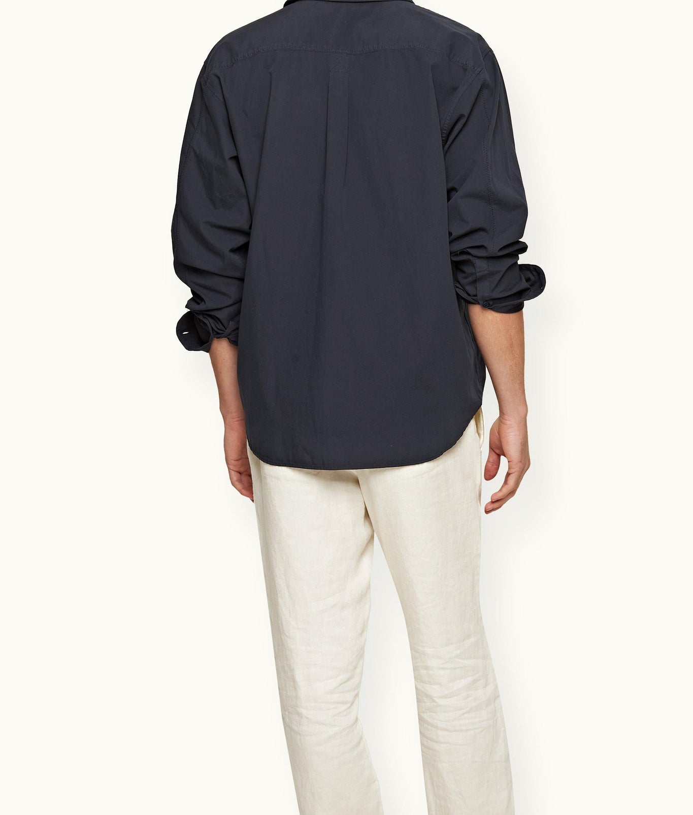 Grasmoor Relaxed Fit Classic Collar Organic Cotton Shirt | Night Iris