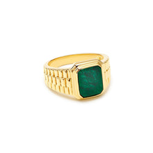 The Malachite Valine Ring | 18KT Gold Vermeil