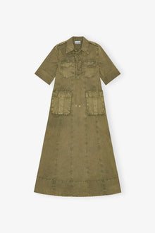 Green Washed Cotton Dress | Boa