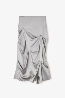 Grey Draped Skirt | Mirage Gray