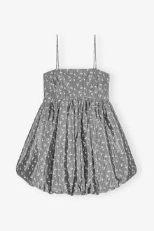 Grey Jacquard Strap Mini Dress | Smoked Pearl