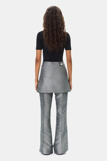 Grey Suiting Skirt Flared Trousers | Gray Quill