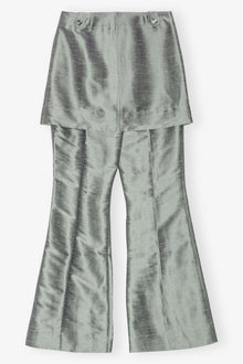 Grey Suiting Skirt Flared Trousers | Gray Quill