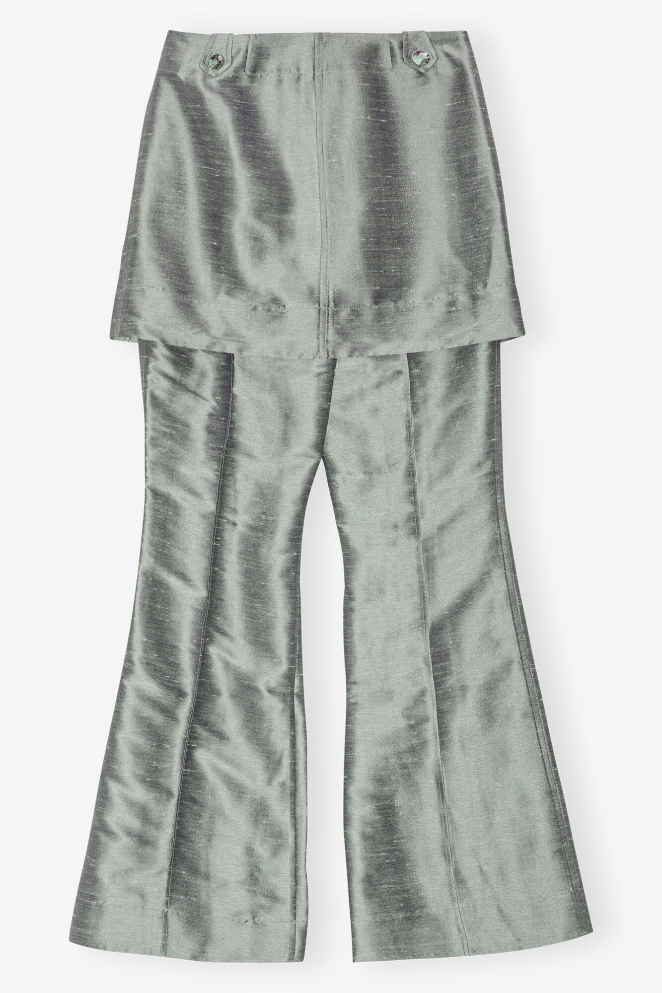 Grey Suiting Skirt Flared Trousers | Gray Quill