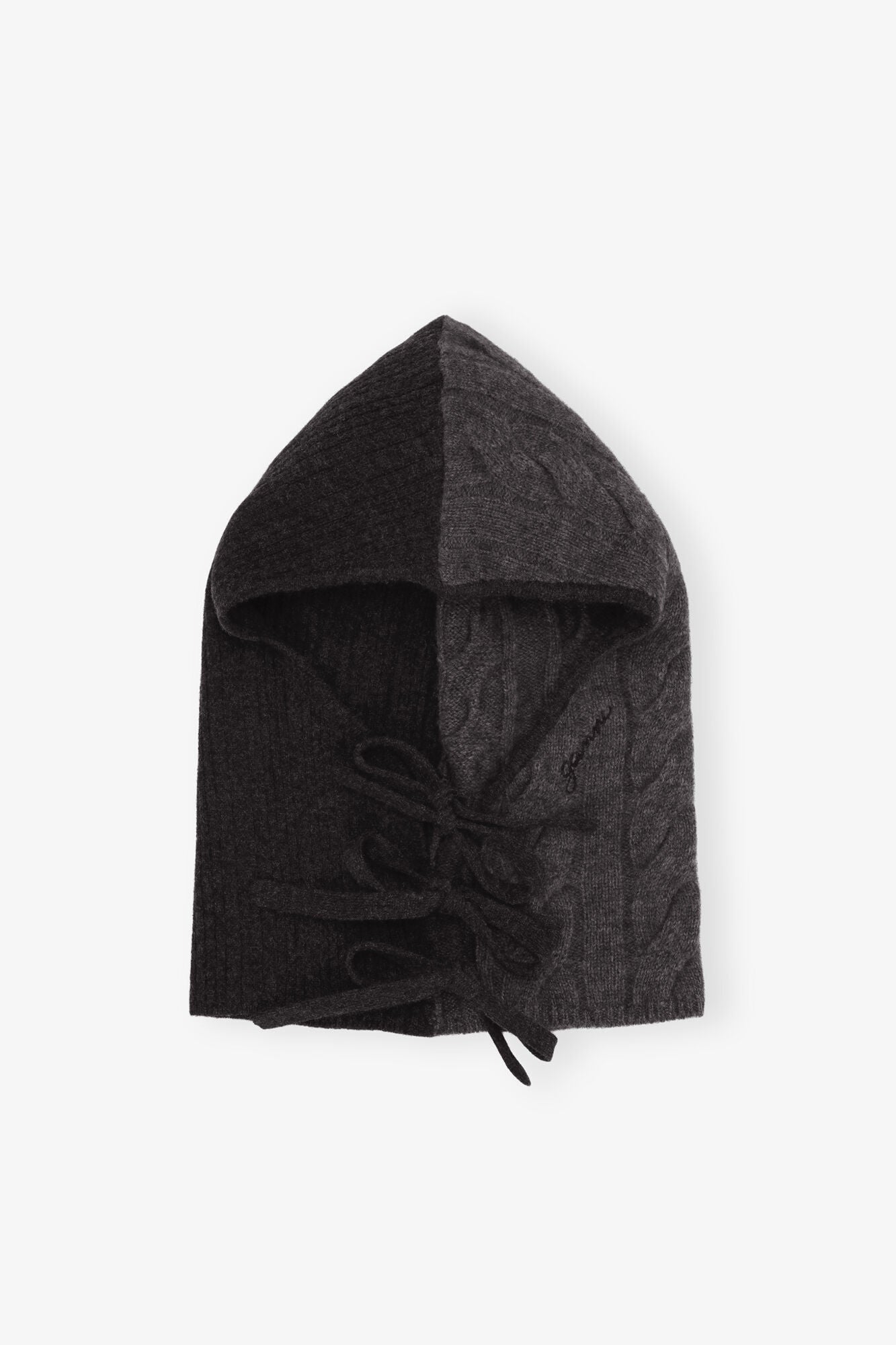Grey and Black Cashmere Mix Balaclava | Phantom