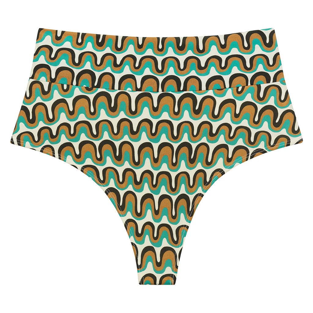 Full Coverage High Rise Bikini Bottom | Groovy