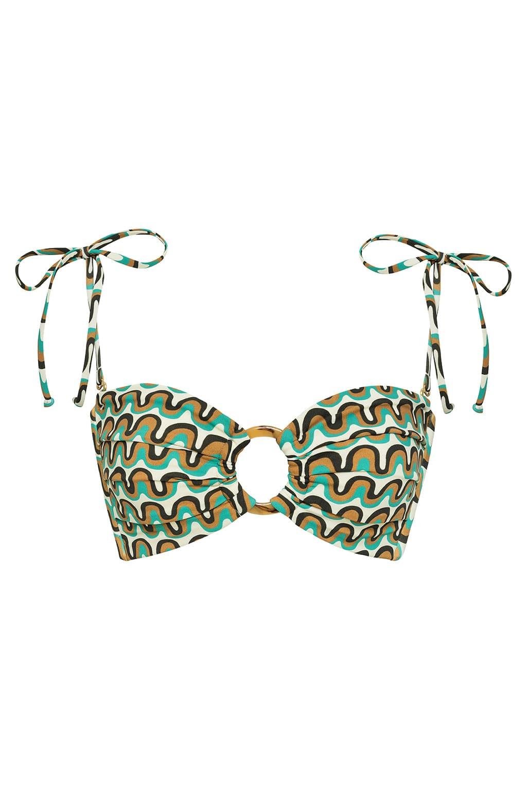 Women | Ties Bandeau Bikini Top | Groovy