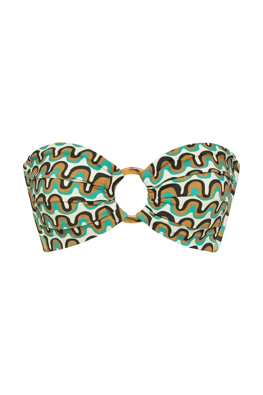 Women | Ties Bandeau Bikini Top | Groovy