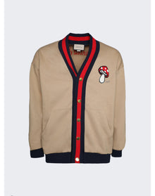 Gucci | Men | Cotton Jersey Cardigan | Camel
