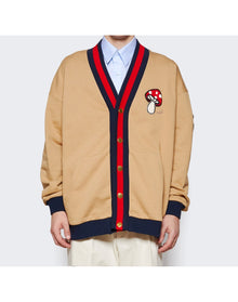 Gucci | Men | Cotton Jersey Cardigan | Camel