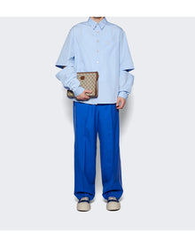 Gucci | Men | Cotton Poplin Shirt | Sky Blue