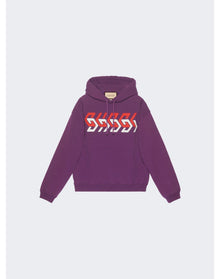 Gucci | Men | Mirror Logo Hoodie | Purple