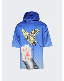 Gucci | Men | Neoprene Hooded Sweatshirt | Blue