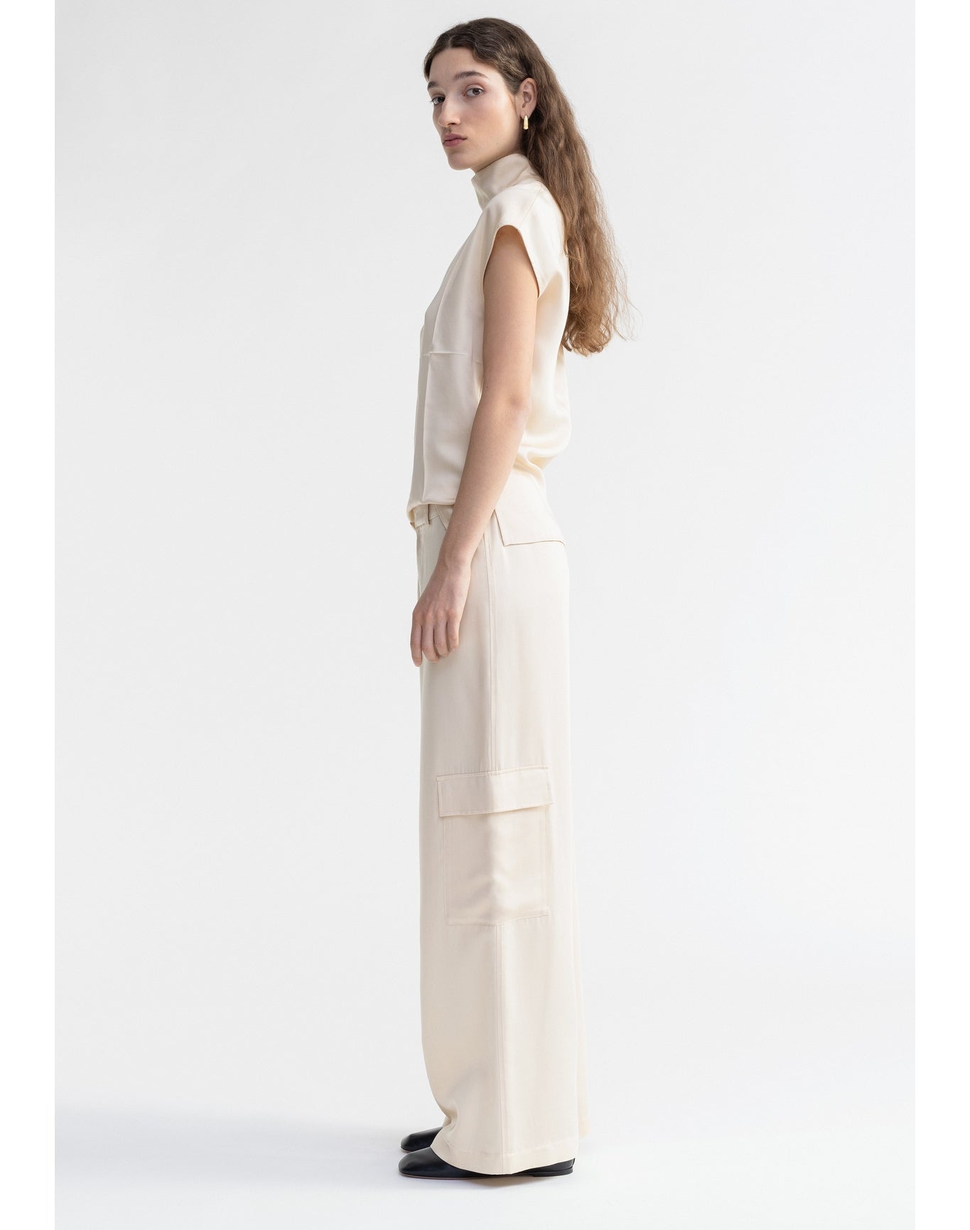 Gust | Cupro Cargo Pants | Cream