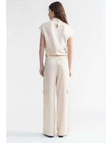 Gust | Cupro Cargo Pants | Cream