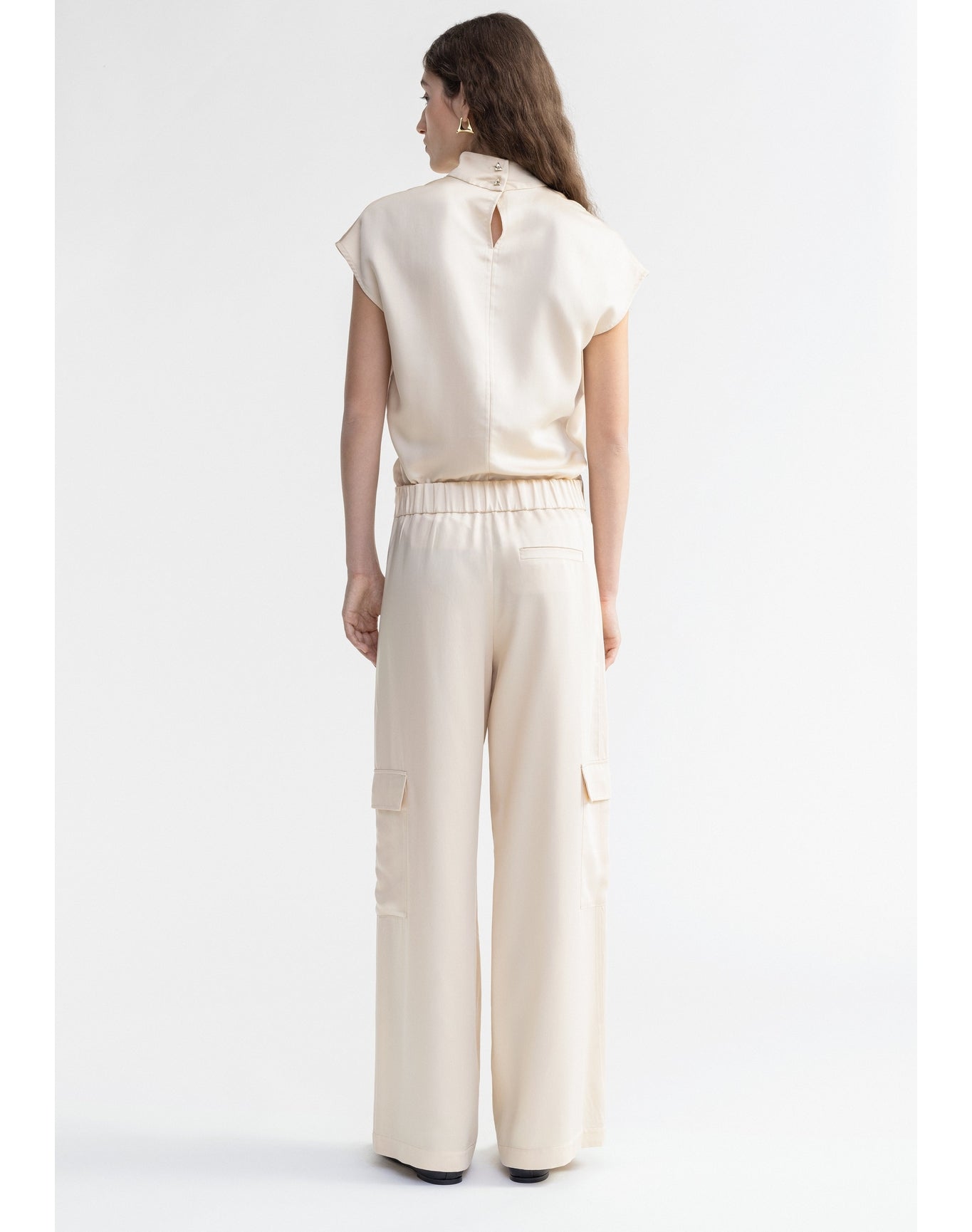 Gust | Cupro Cargo Pants | Cream