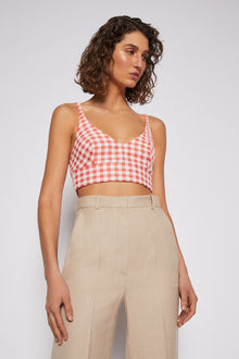 Gingham Bralet Coral CORAL - Scanlan Theodore US