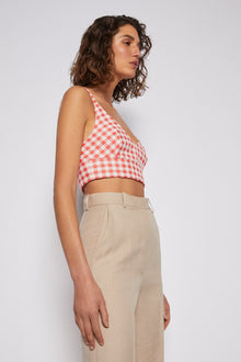 Gingham Bralet Coral CORAL - Scanlan Theodore US