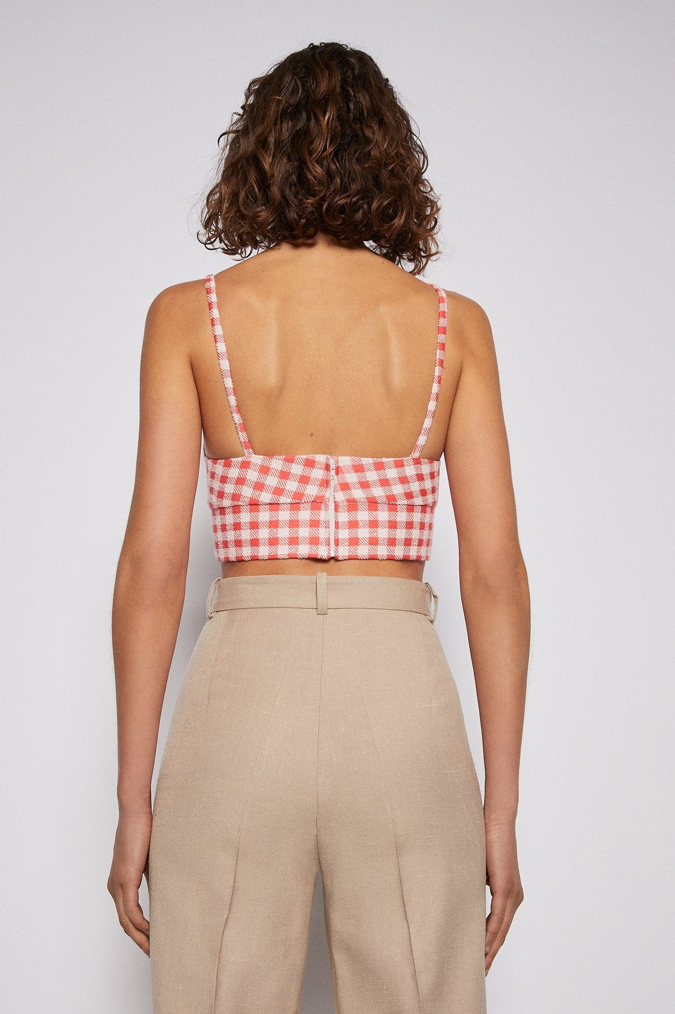 Gingham Bralet Coral CORAL - Scanlan Theodore US