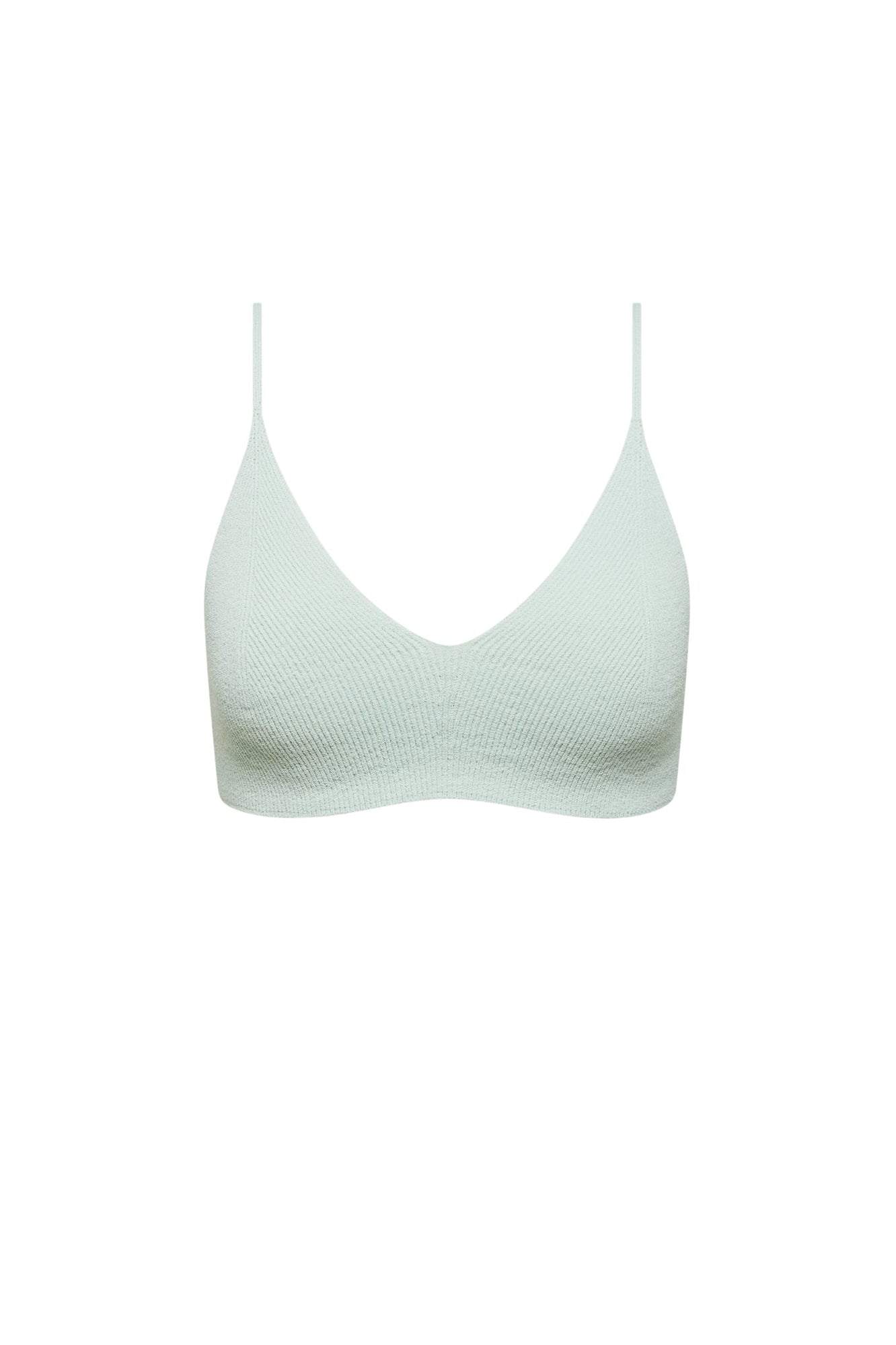 Crepe Knit Bralette | Pale Mint