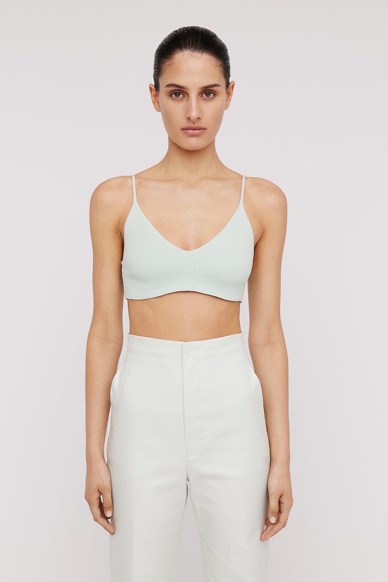 Crepe Knit Bralette Pale Mint PALE.MINT - Scanlan Theodore US