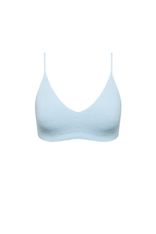 Crepe Knit Bralette | Tinted Blue