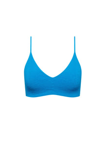 Crepe Knit Bralette | Turquoise