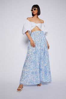 Aztec Paisley Skirt Pale.Blue PALE.BLUE - Scanlan Theodore US