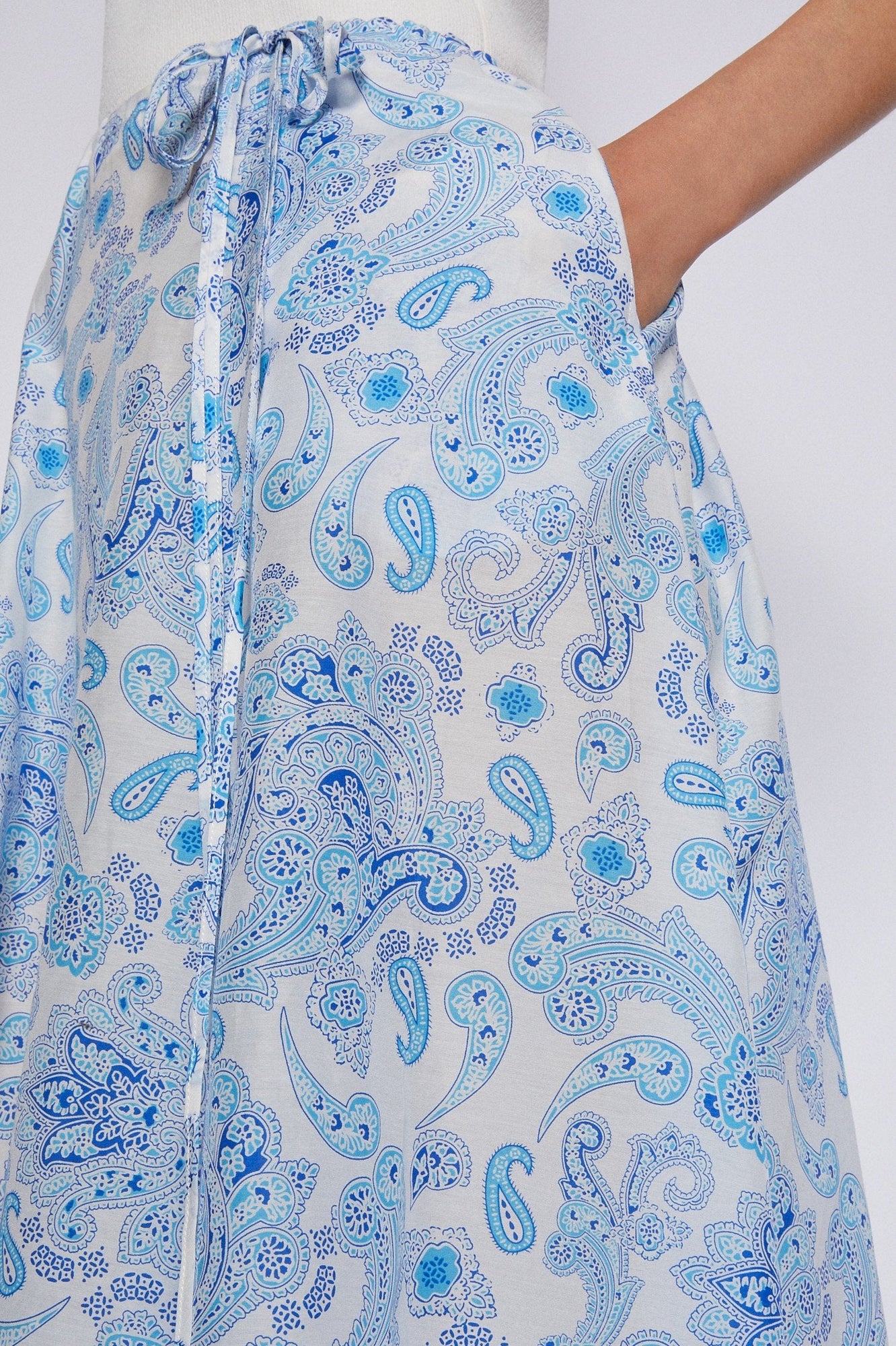 Aztec Paisley Skirt Pale.Blue PALE.BLUE - Scanlan Theodore US