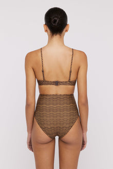 Printed High Waist Bottom Choc Tan CHOC.TAN - Scanlan Theodore US