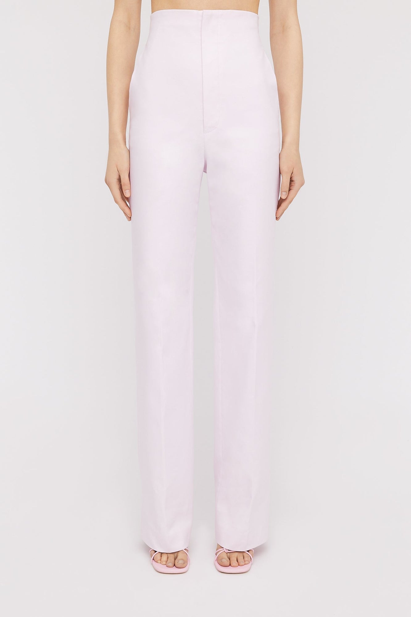 Double Cotton Trouser | Tinted Pink