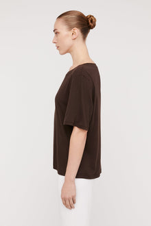 Linen Tshirt Coffee COFFEE - Scanlan Theodore US