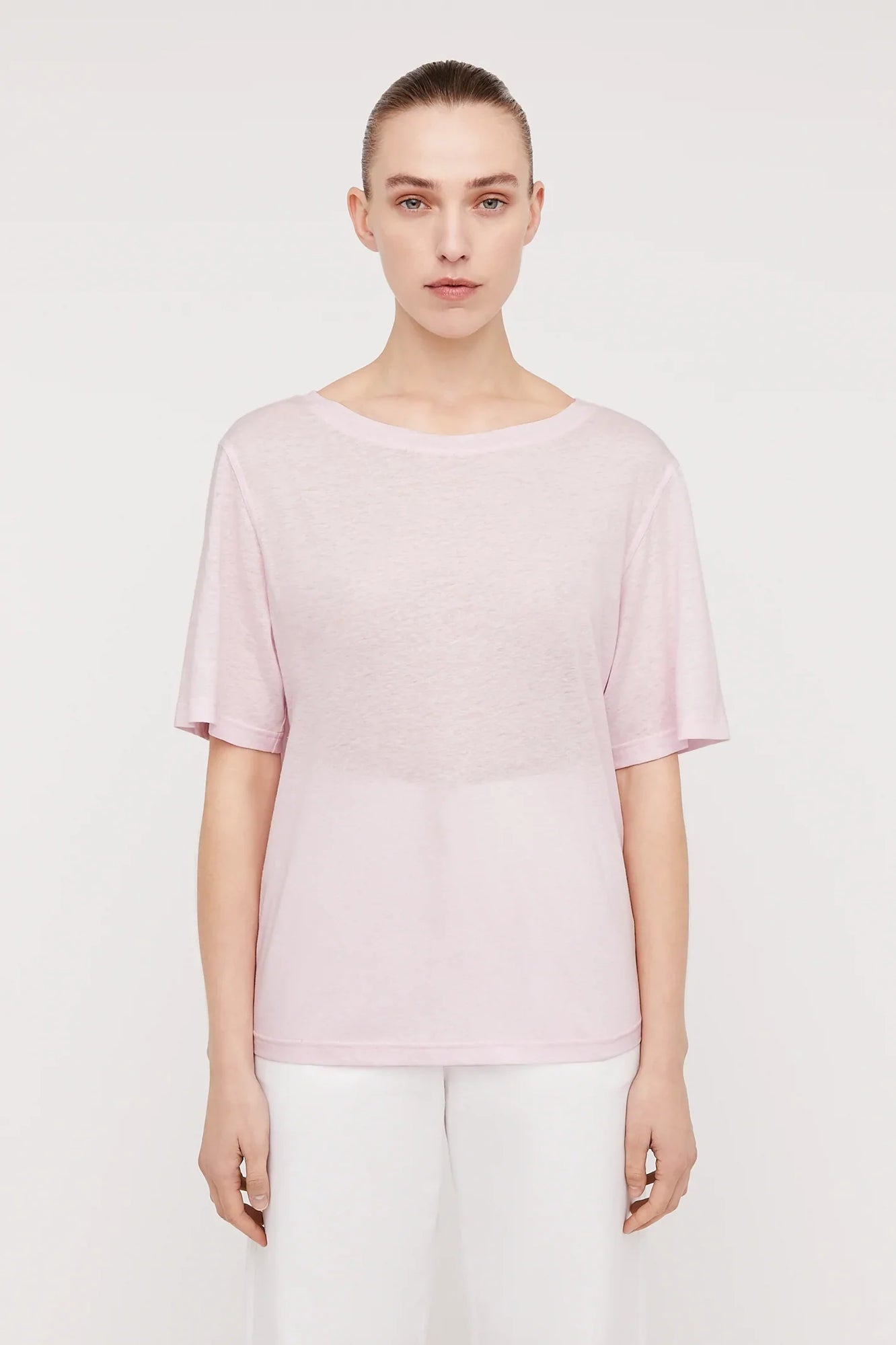 Linen Tshirt Tinted Pink TINTED.PINK - Scanlan Theodore US