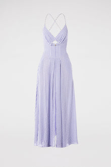 Gingham Strappy Dress | Mauve