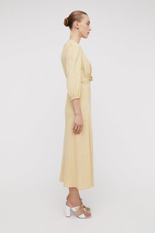 Italian Textured Weave Dress Butter BUTTER - Scanlan Theodore US